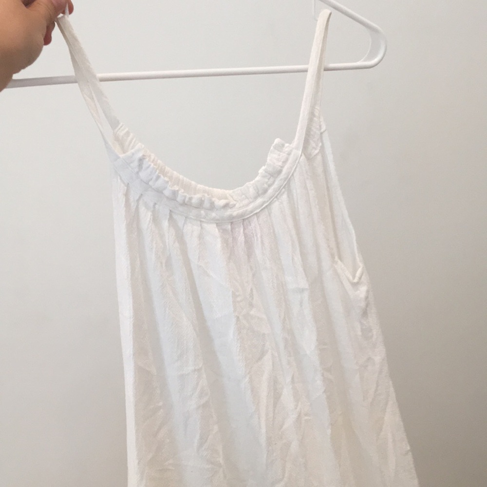 Plain white long dress